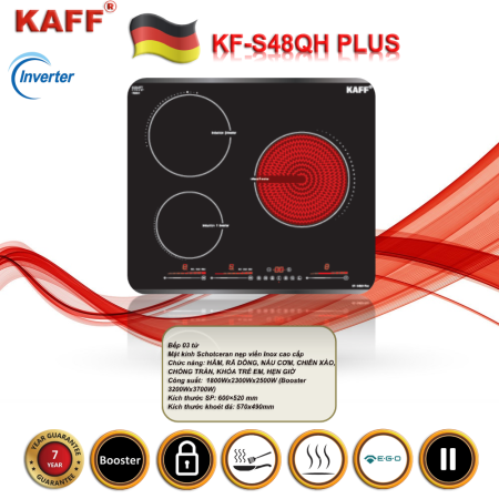Bếp 3 Điện Từ KAFF KF-S48QH PLUS